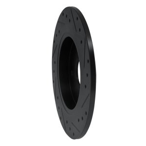 Ford Focus Brake Rotor (1) - Rear Left - R1 Concepts - Drilled & Slotted - Black - `02-`04